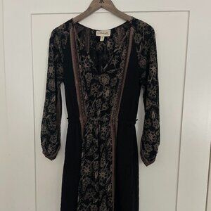 Cleobella Long Sleeve Floral Midi Dress